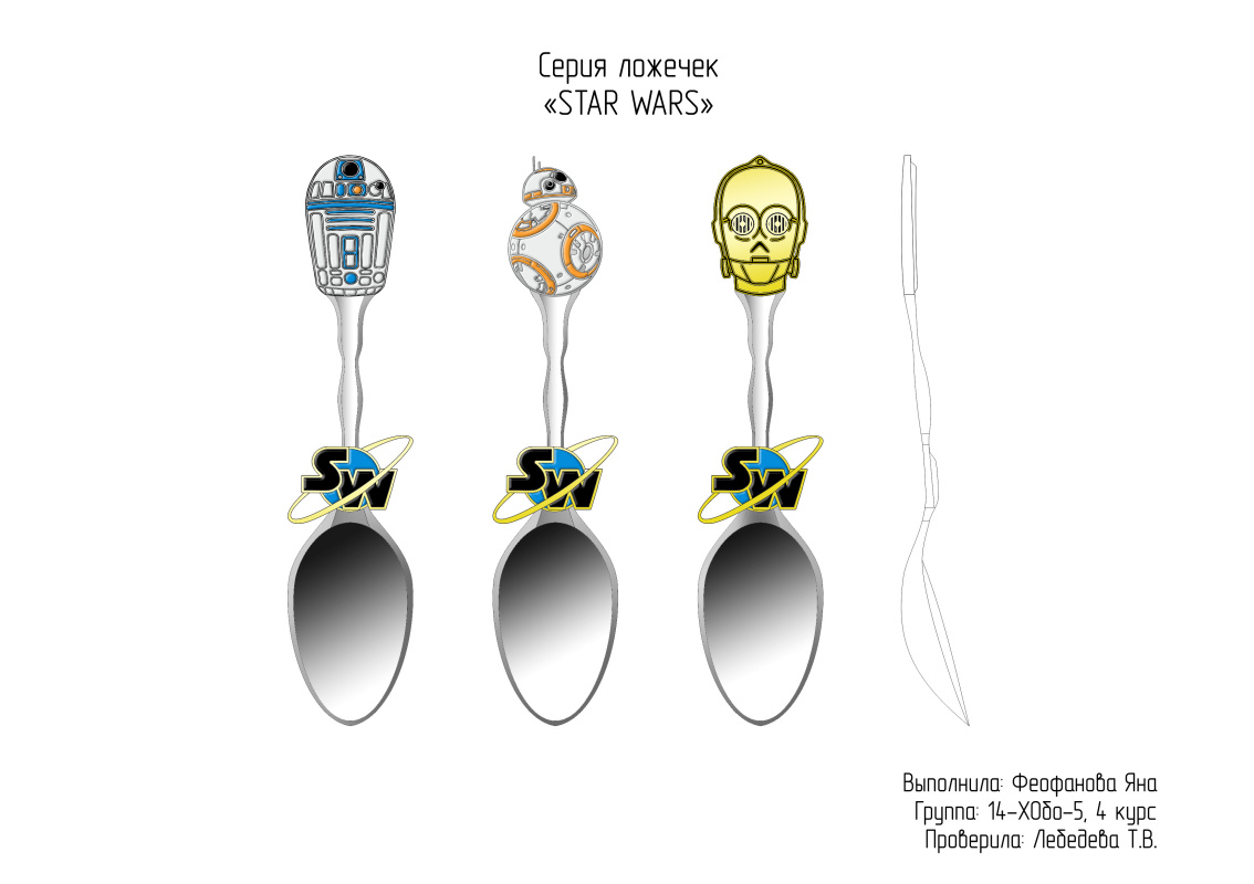 Yana Gennadievna Feofanova. A series of spoons "STAR WARS"