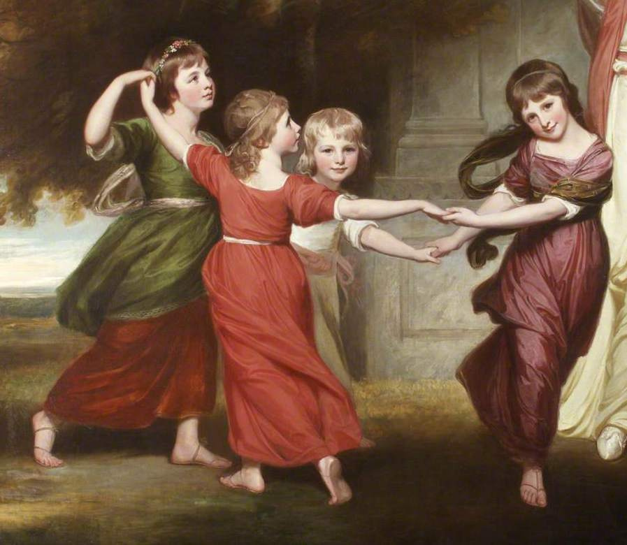 George Romney. The children of Granville, the family of the 2nd Earl of Gauer. Fragment