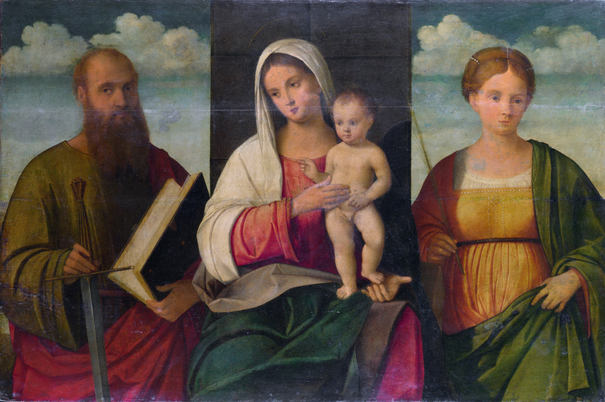 Bissolo Francesco. The virgin and child with saints