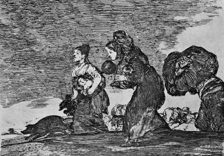 Francisco Goya. The series "disasters of war", sheet 45; and also this