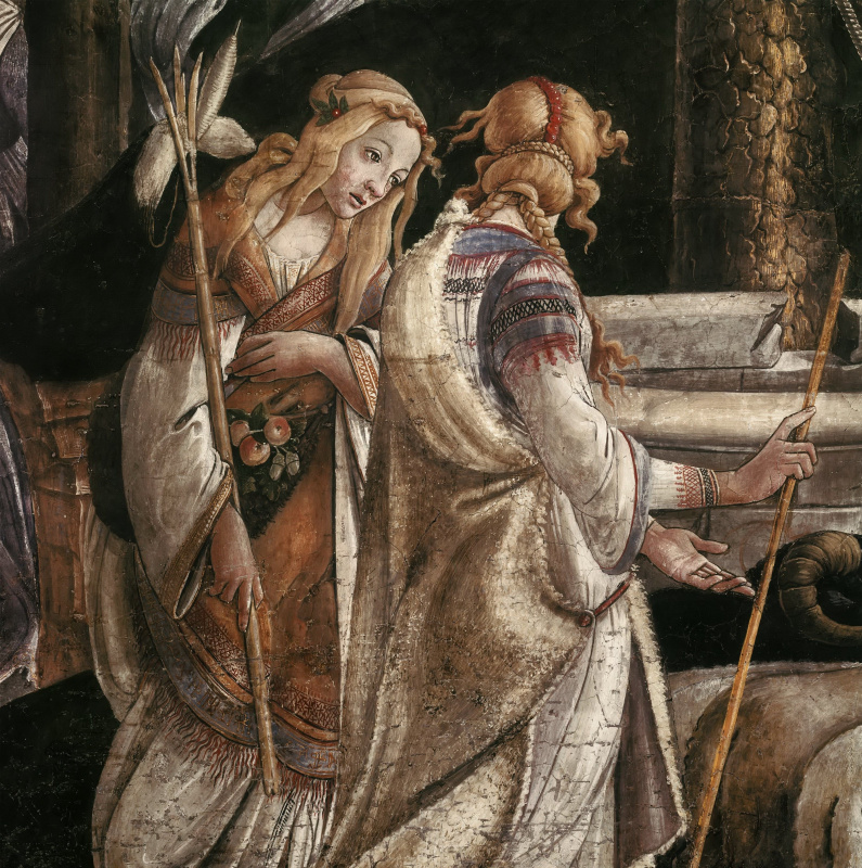 Sandro Botticelli. The calling of Moses (detail)