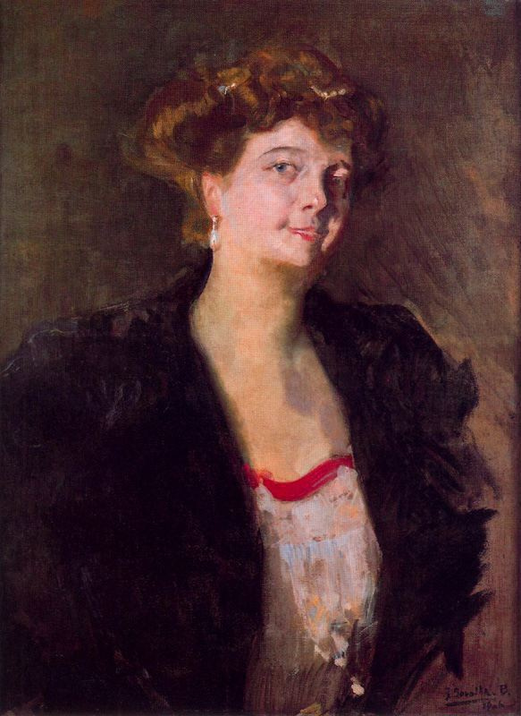 Joaquin Sorolla. Sketch to the portrait of Dona Elena Ortuzar Blasco ibáñez