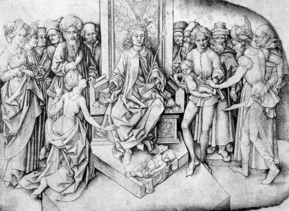 Martin Schongauer. The Judgement Of Solomon