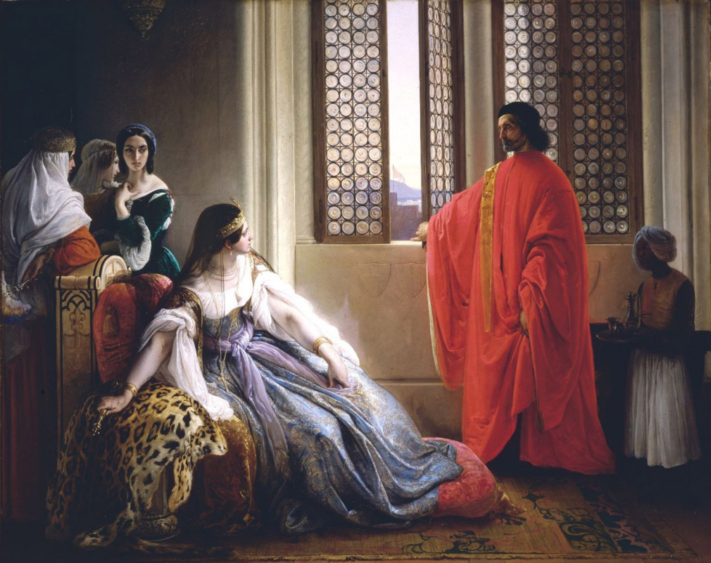 Francesco Ayets. The overthrow of Katharina Cornaro from the throne of Cyprus