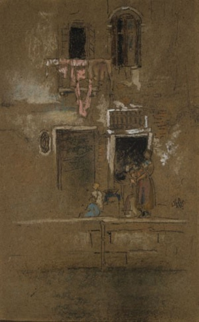 James Abbot McNeill Whistler. Note in pink and brown