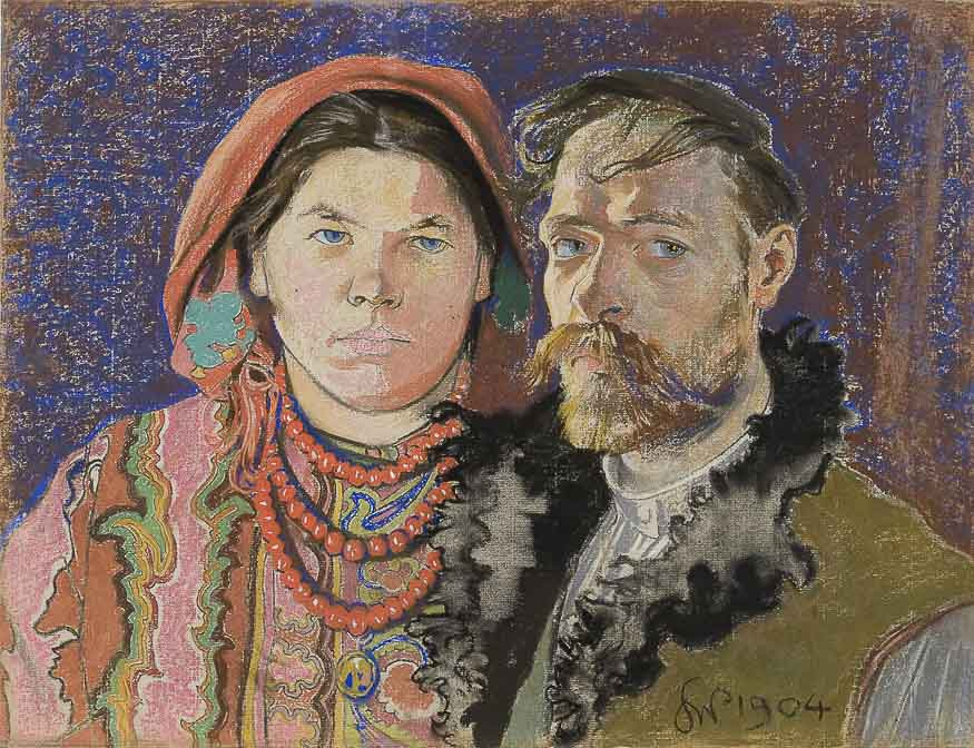 Stanislav Wyspianski. Self-portrait with wife