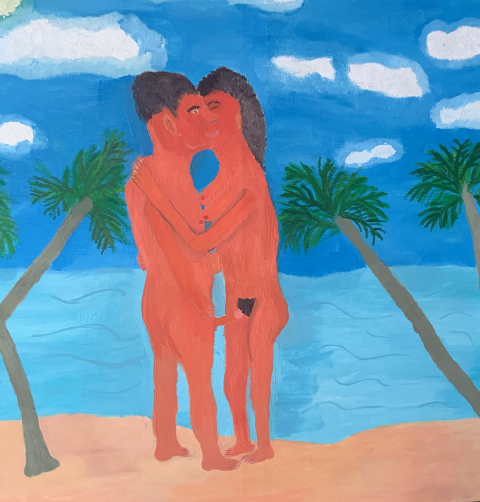 Nude in paradise, 17.10.2020, 80×80×80 cm by Jacob Chekurov: History,  Analysis & Facts | Arthive