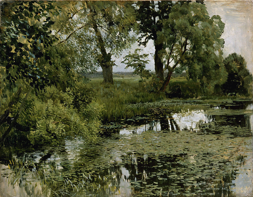 Isaac Levitan. Overgrown pond