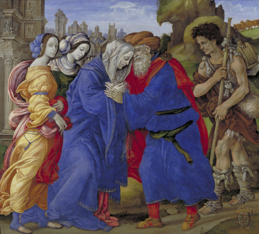 Fra Filippo Lippi. Meeting of Joachim and Anne outside the Golden Gate of Jerusalem