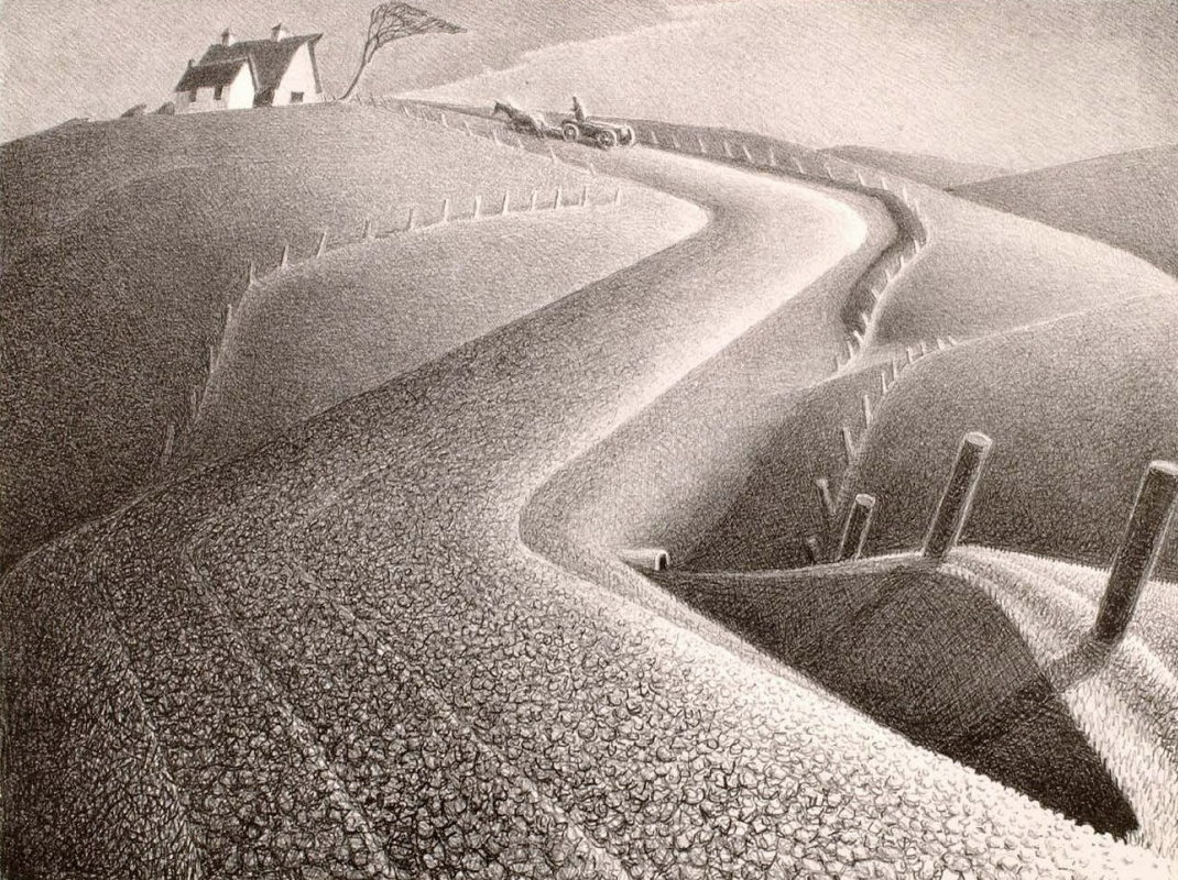 Grant Wood. March