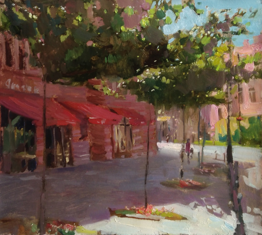 Sergey Nikolayevich Don. Summer day on Lev Tolstoy Square