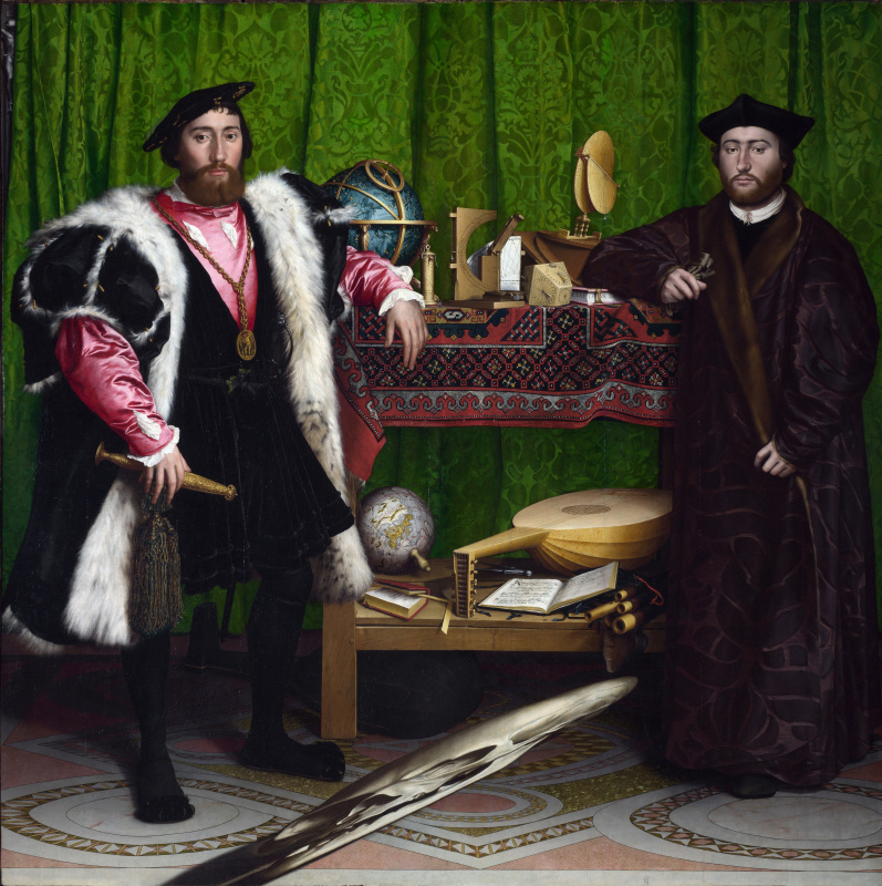 Hans Holbein The Younger. Ambassadors (Portrait of Jean de Denteville and Georges de Selva)