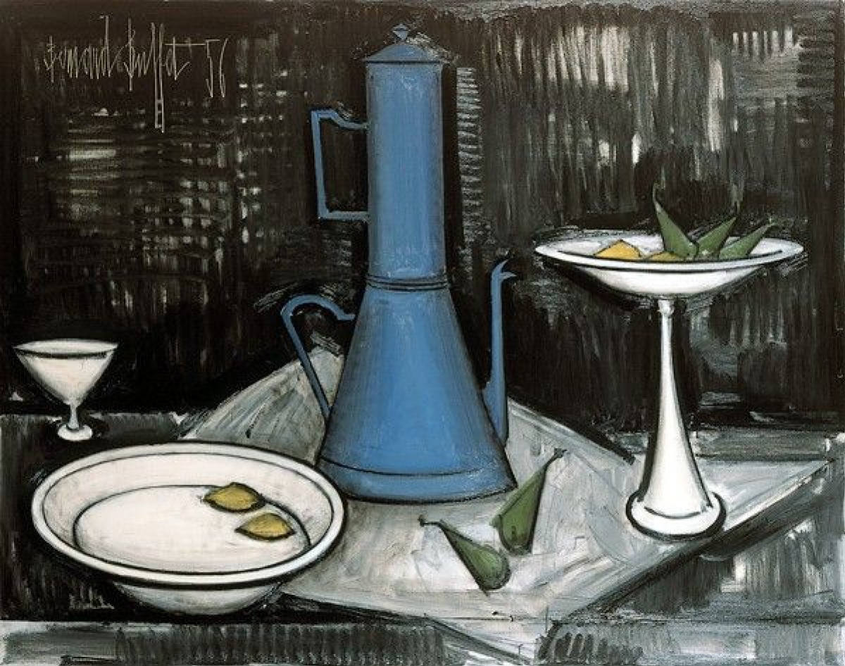 La cafetière bleue, 1956 by Bernard Buffet: History, Analysis 