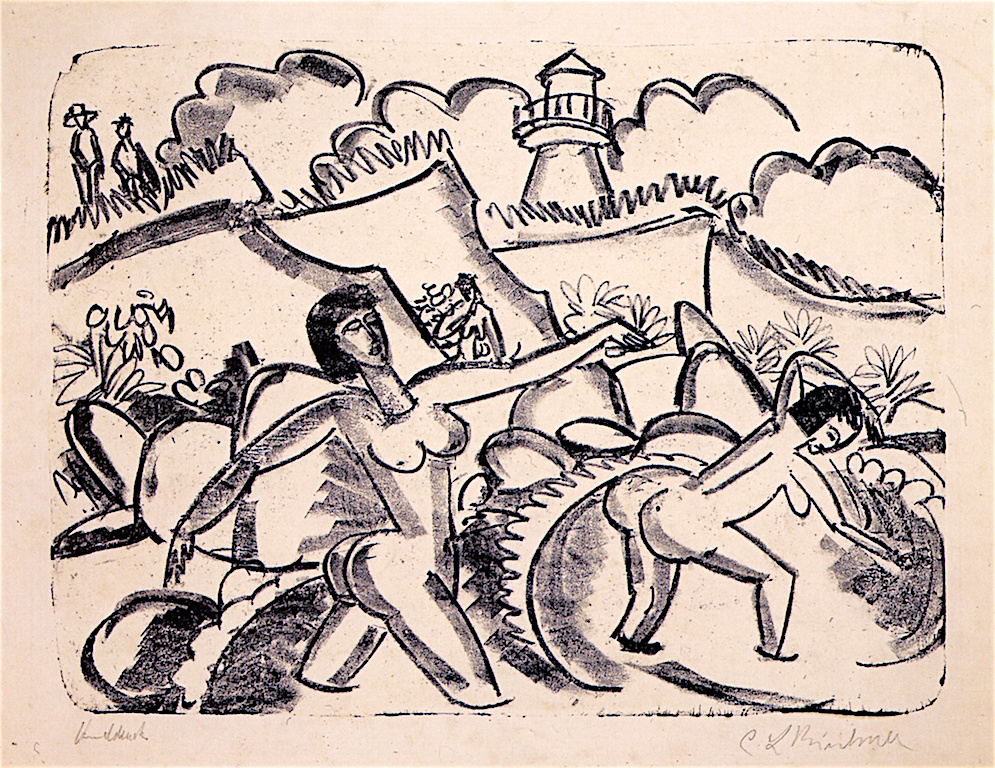 Ernst Ludwig Kirchner. Bagnanti, dune e faro