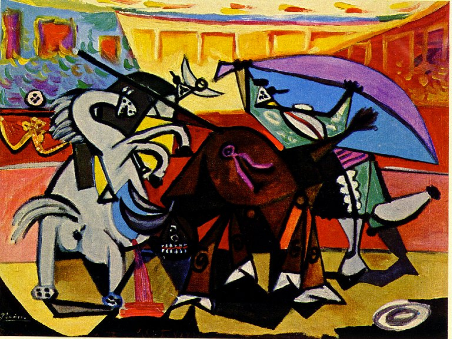 Pablo Picasso Corrida de toros, 1934, 65×49 cm: Descripción de la