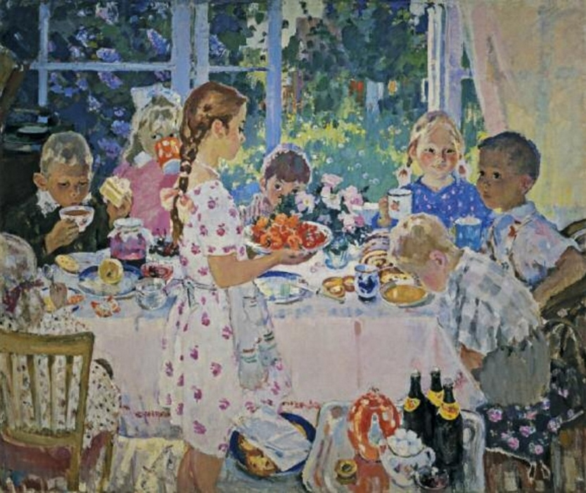 Olga Borisovna Bogaevskaya. Guests. Birthday