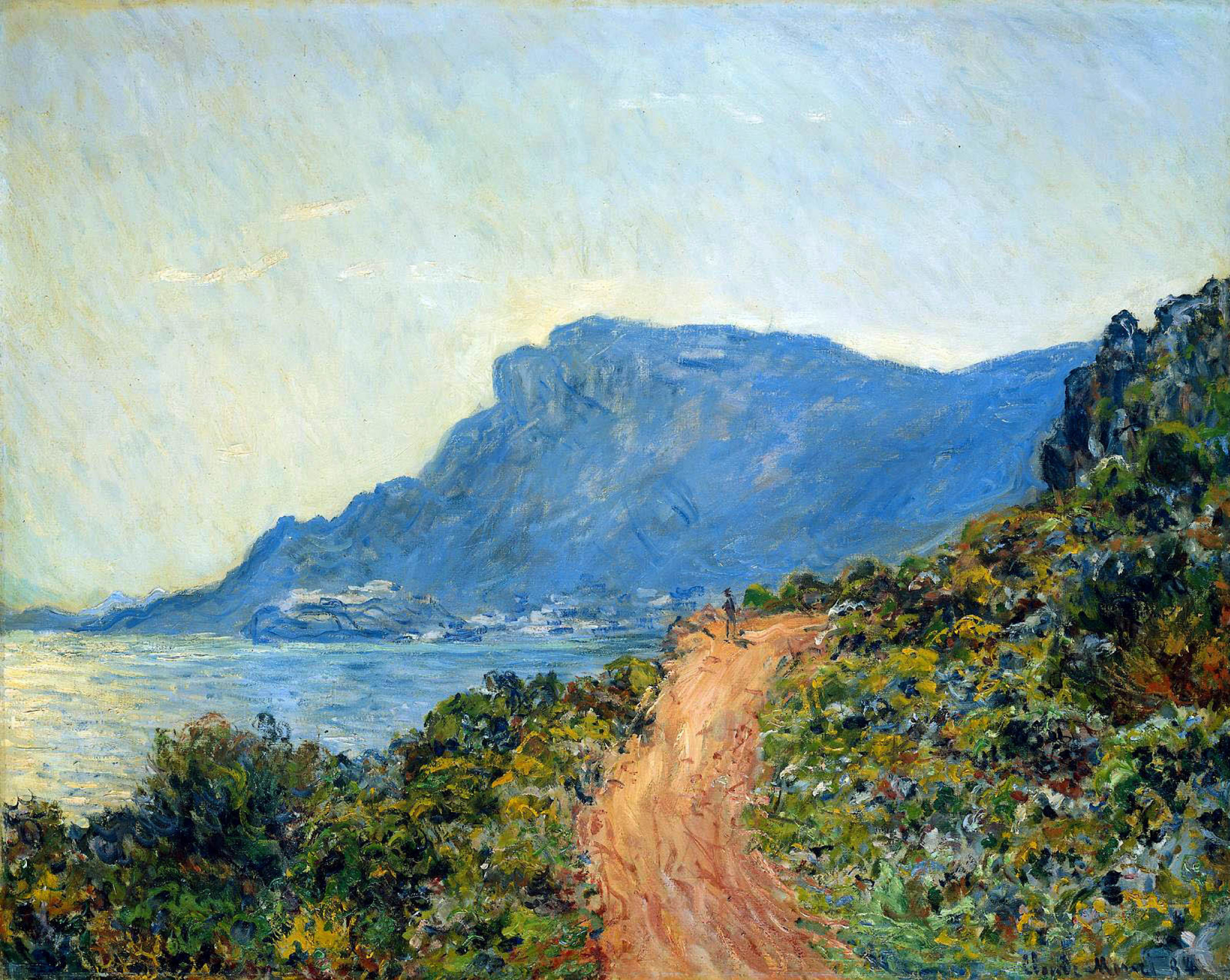 Buy digital version: Mountain road in Monaco by Claude Monet