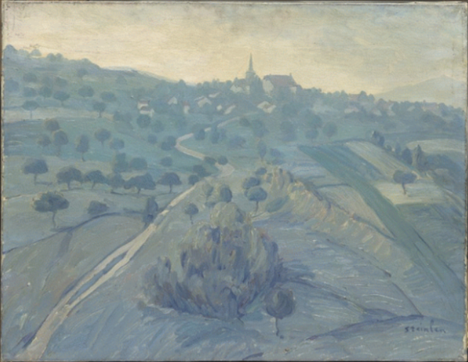Theophile-Alexander Steinlen. Views of Belmont near Lausanne, morning landscape