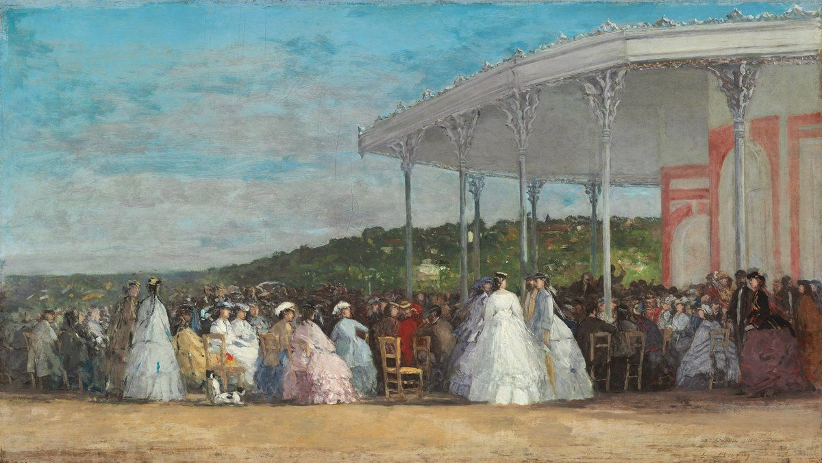 Eugene Boudin. The concert at the casino of Deauville