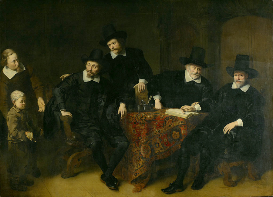 Ferdinand Baltasars Pain. Portrait of the Trustees of the leper colony in Amsterdam