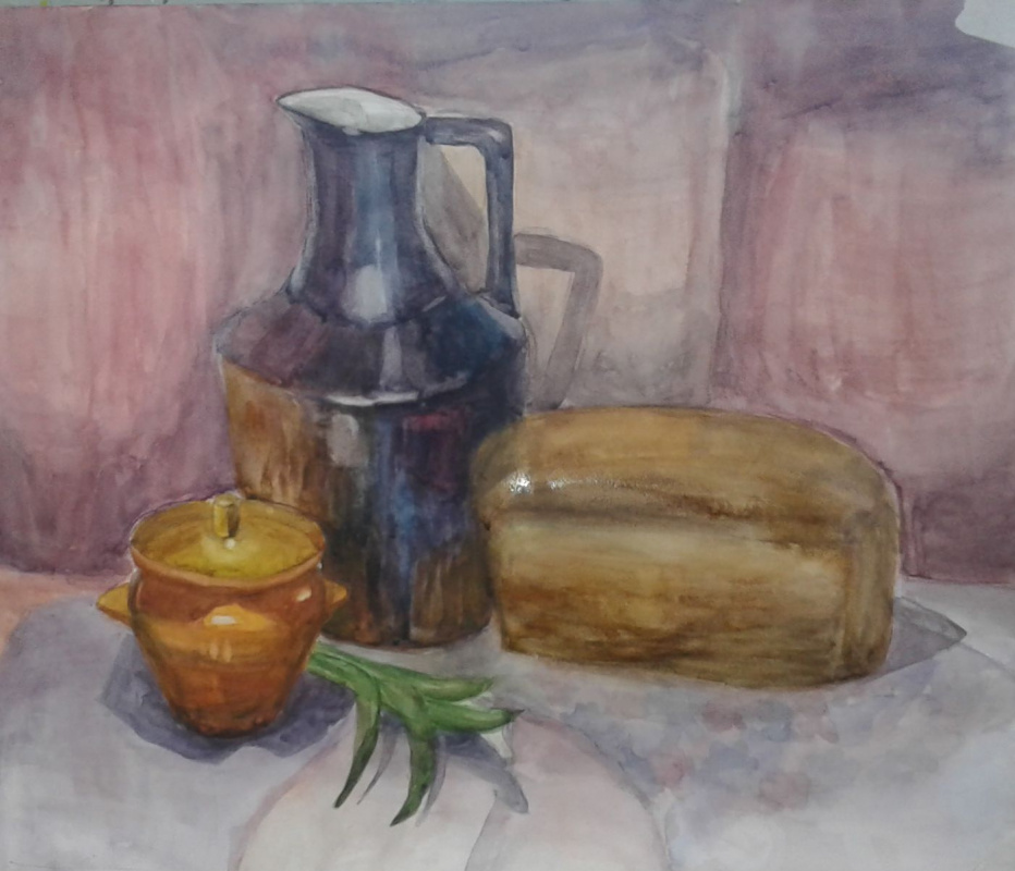 Julia Sergeevna Bochkareva. Still life with bread