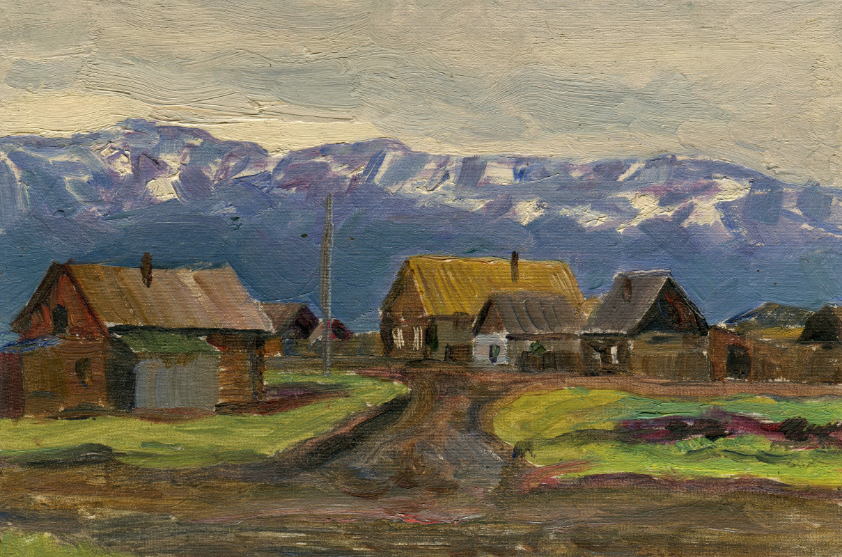 Vasily Fadeevich Demin. Etude of the village