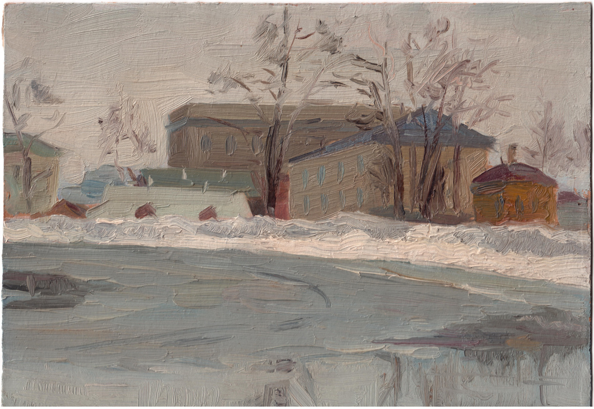 Arkady Pavlovich Laptev. Rink in the yard