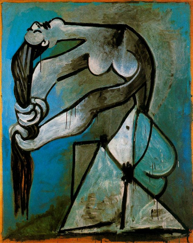 Пабло Пикассо. Обнаженная, отжимающая волосы