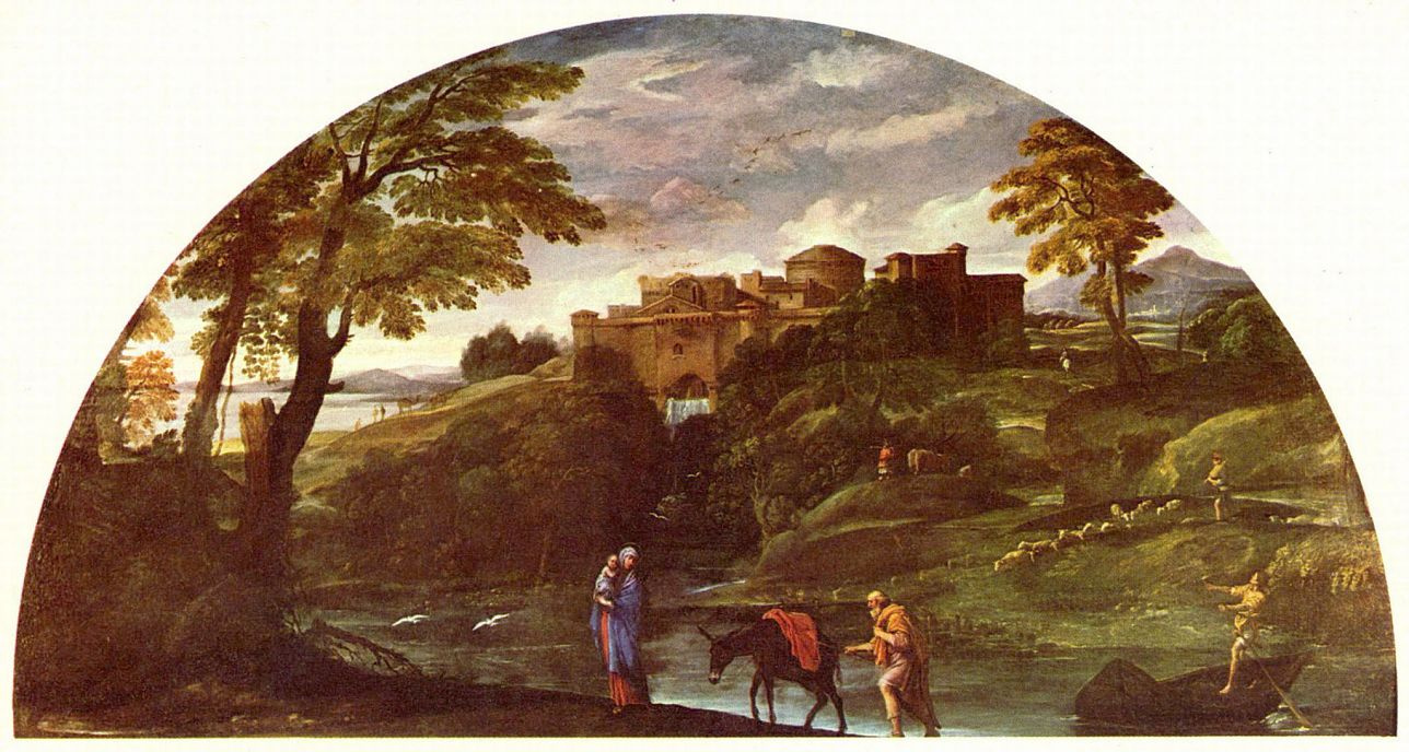 Annibale Carracci. Landscape with the flight into Egypt