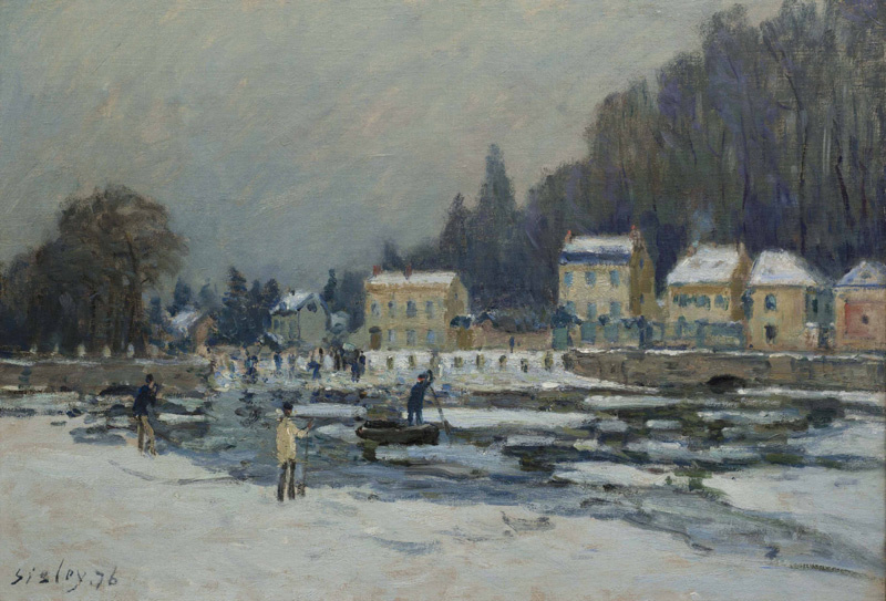 Frozen Seine in Port Marly