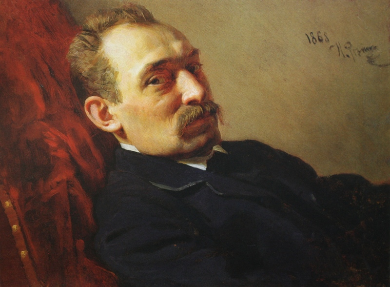 Ilya Efimovich Repin. Retrato de F. D. Khloboshin. Museo Estatal Ruso.