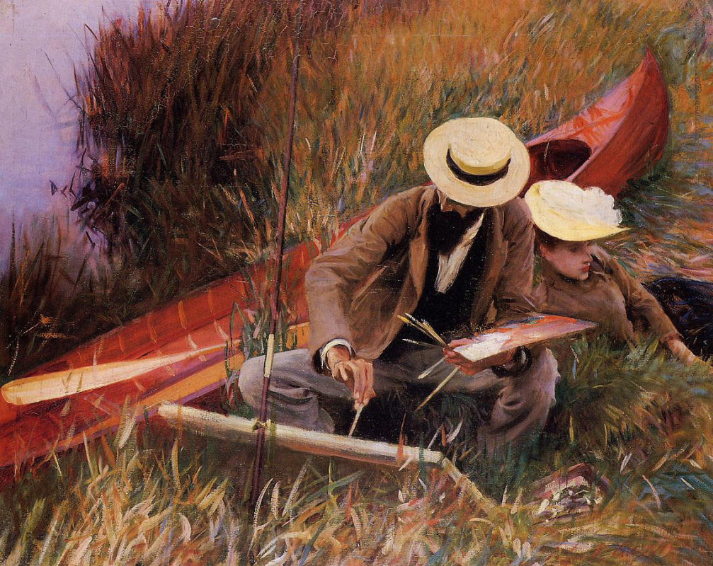 John Singer Sargent. In the open air. Paul helleu with his wife