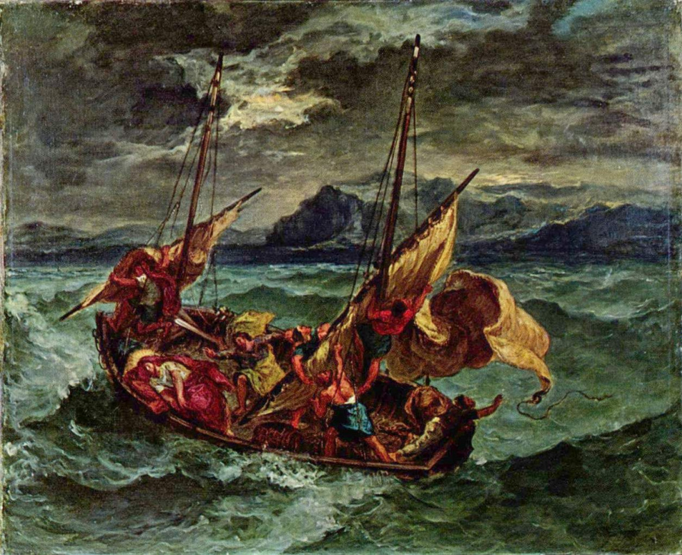 Eugene Delacroix. Christ on the lake of Gennesaret