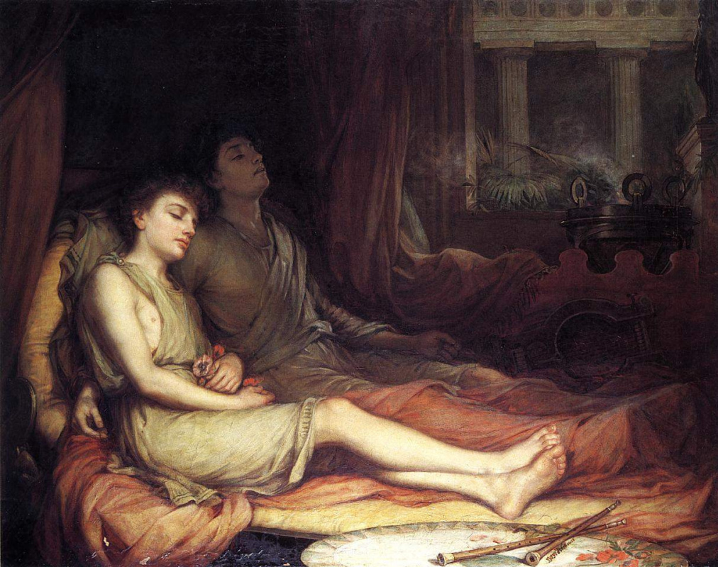 John William Waterhouse. Sleep and his half brother Death