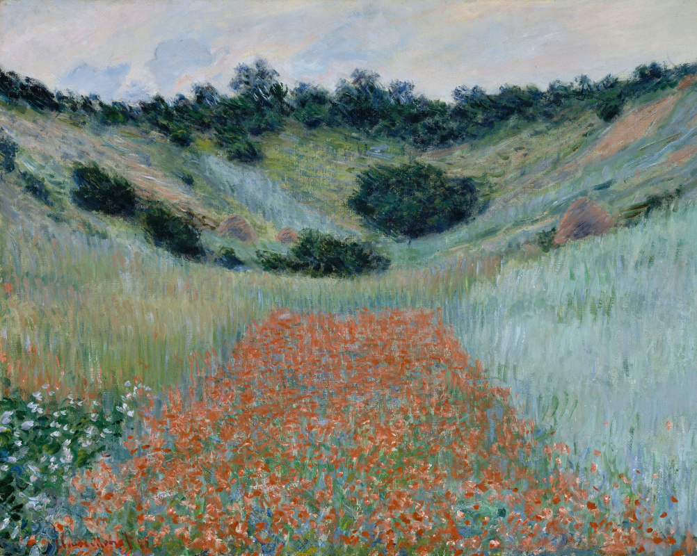 Claude Monet. Poppy field in a hollow at Giverny