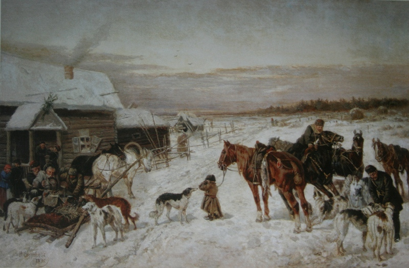 Nikolay Egorovich Sverchkov. In einer Taverne im Winter. 1891