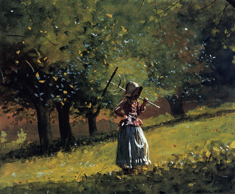 Winslow Homer. Girl with a rake