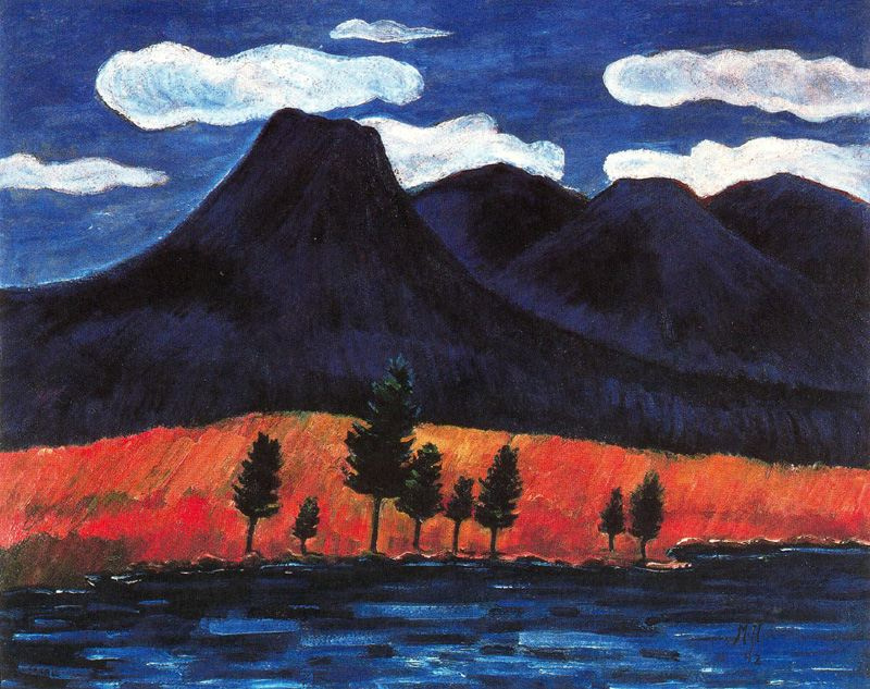 Marsden Hartley. The trees near the shore