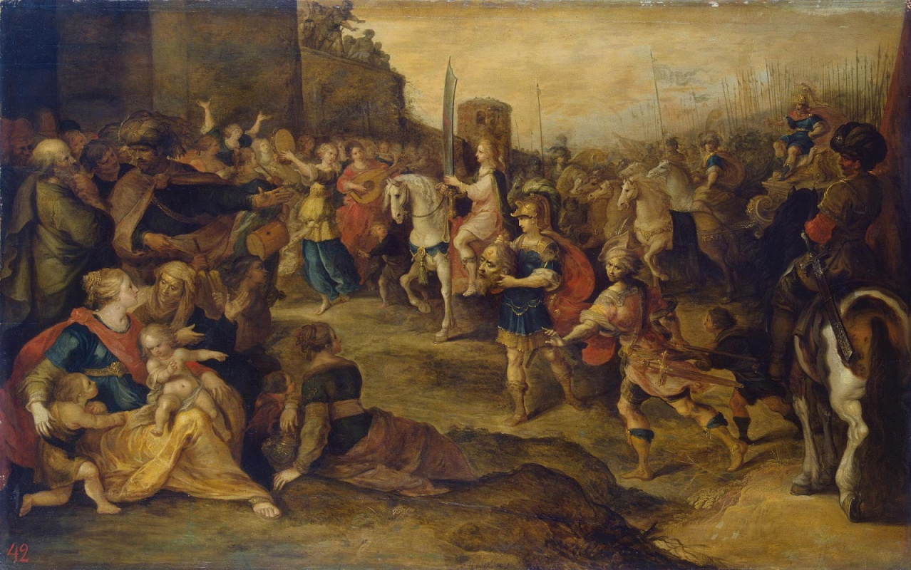 Frans Franken the Younger. David's entry into Jerusalem. 1630s