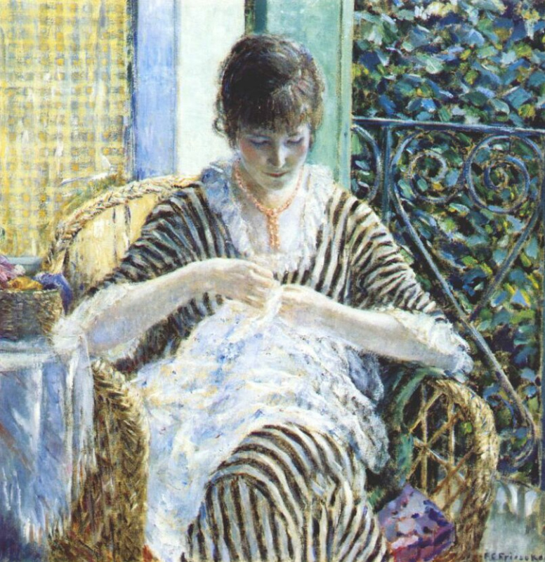 Frederick Carl Frieseke. On the balcony