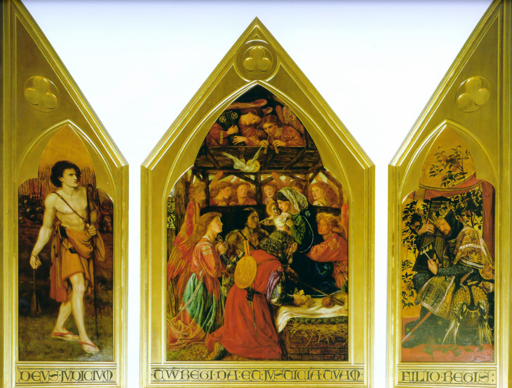 Dante Gabriel Rossetti. Of the seed of David. Triptych