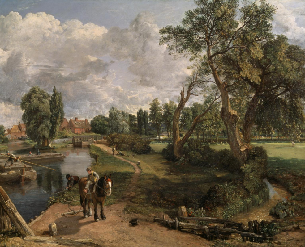 John Constable. Scenes on a navigable river. Flatford Mill