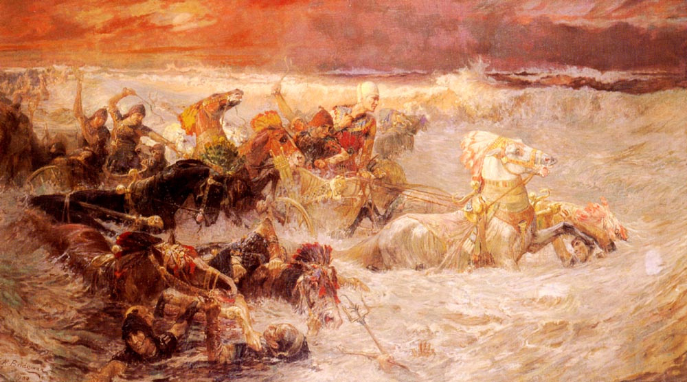 Frederick Arthur Bridgman. Army drowning in the Red sea