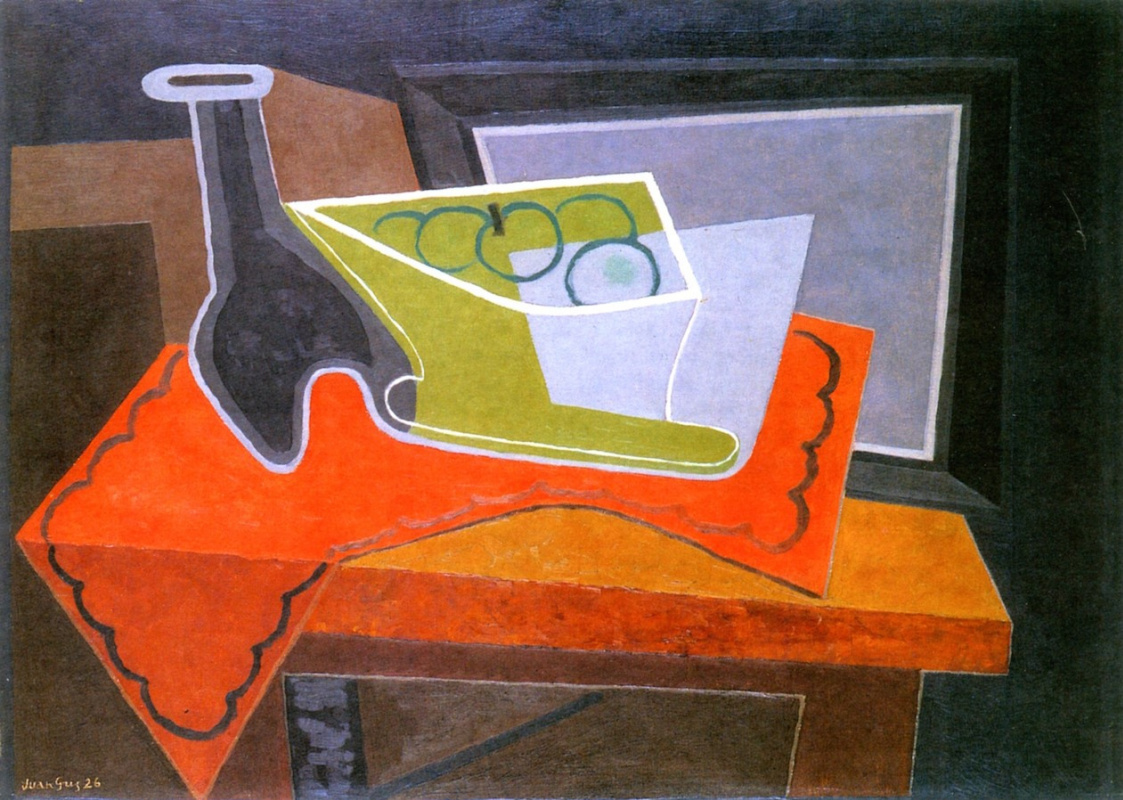 Juan Gris. Fruit bowl and bottle