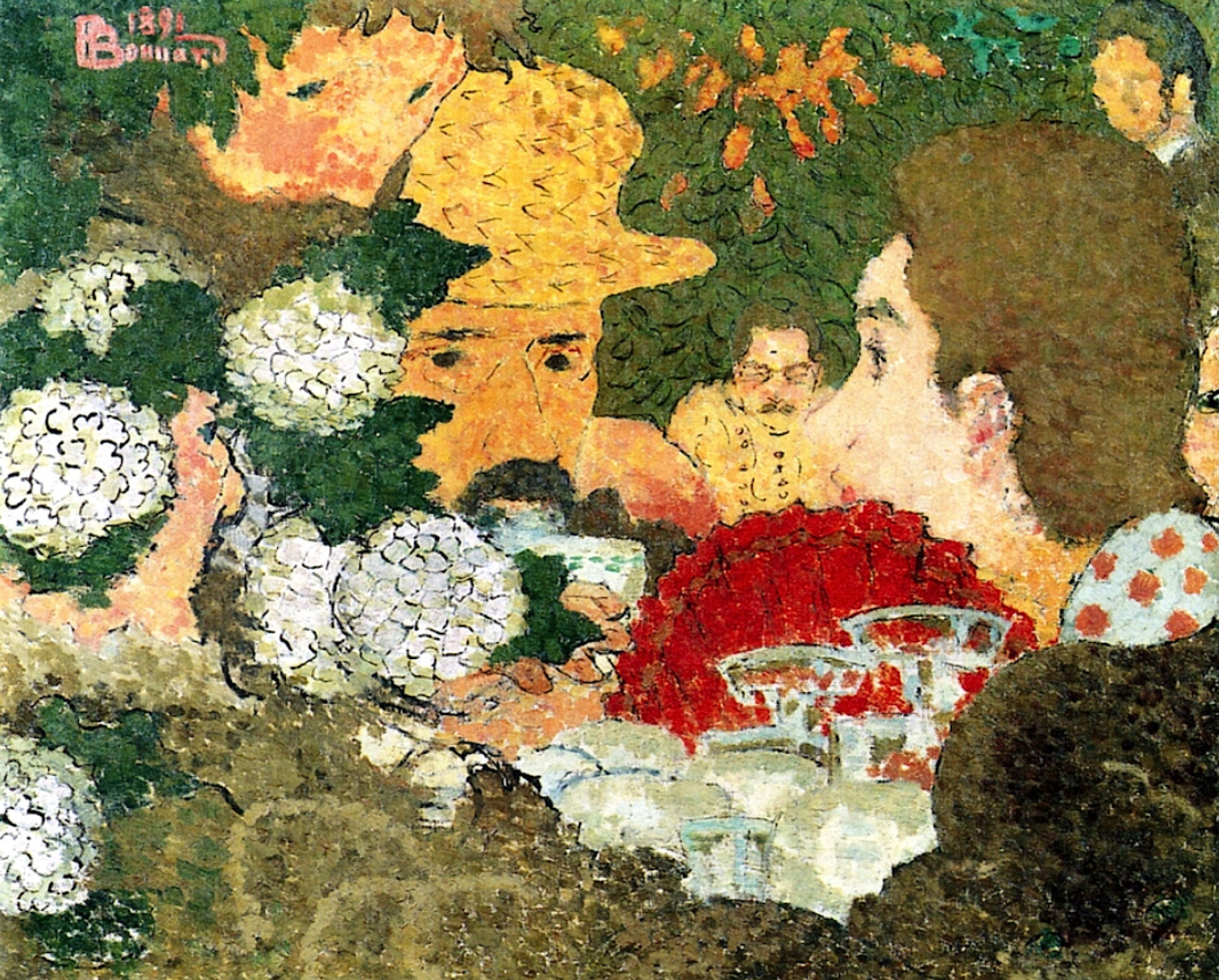 Pierre Bonnard Dans le jardin, 1891, 45×37 cm : Descriptif de l