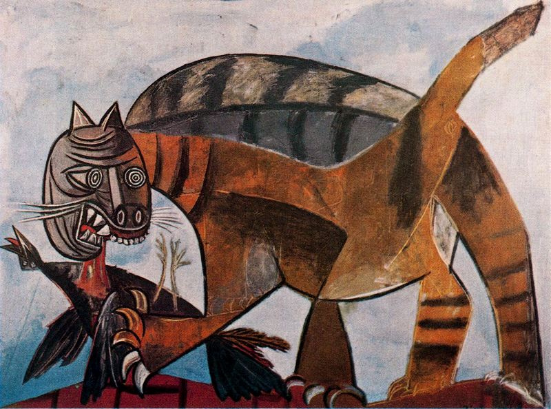 Pablo Picasso. Cat devouring a bird