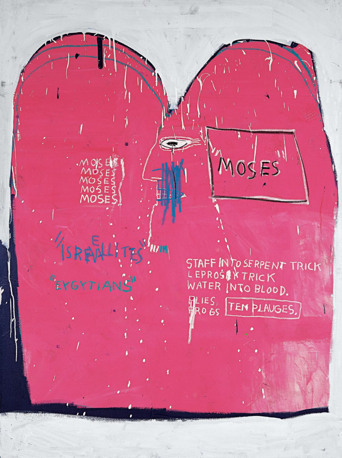 Jean-Michel Basquiat. Moses and the Egyptians
