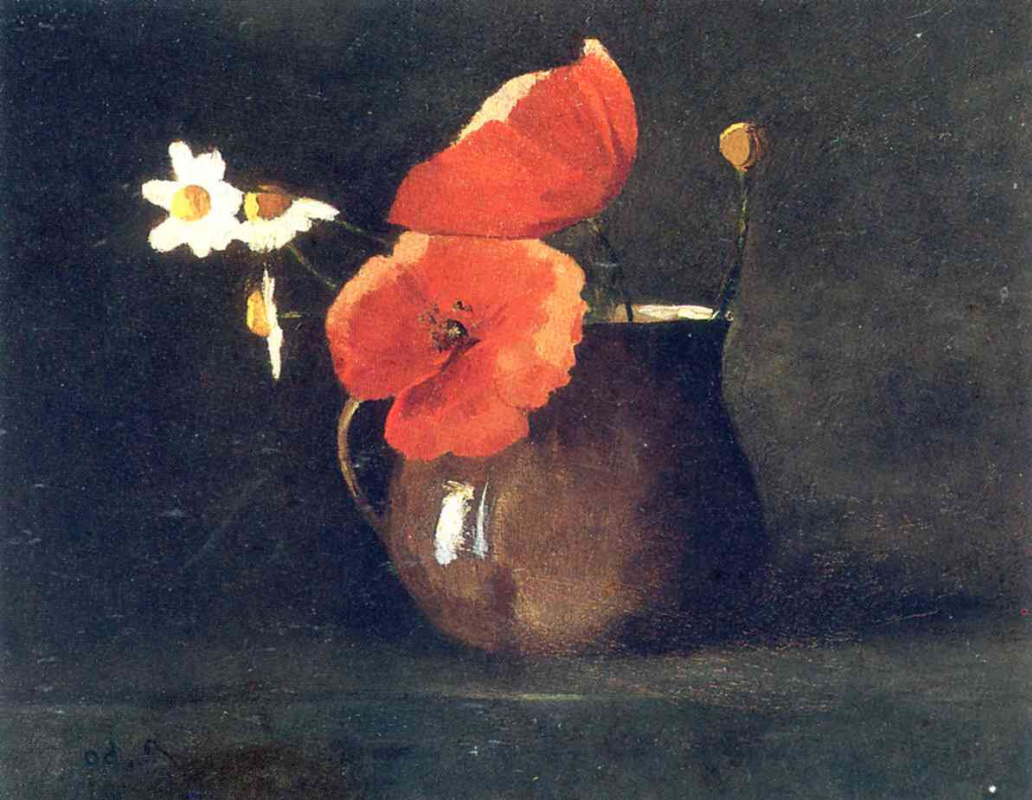 Odilon Redon. Flowers: poppies and daisies