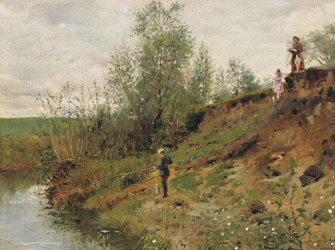 Vladimir Egorovich Makovsky. Fishing