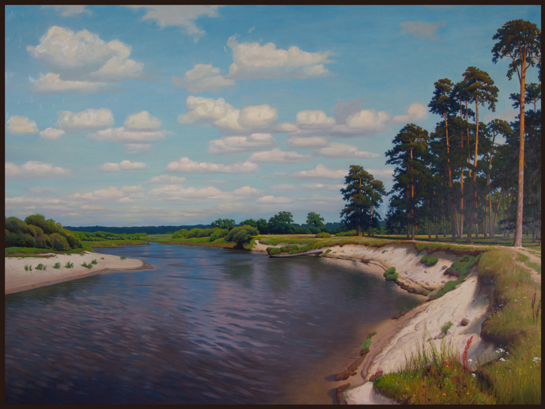 Sushienok64 @ mail.ru Mikhailovich Sushenok Igor. Mast forest on the river bank.